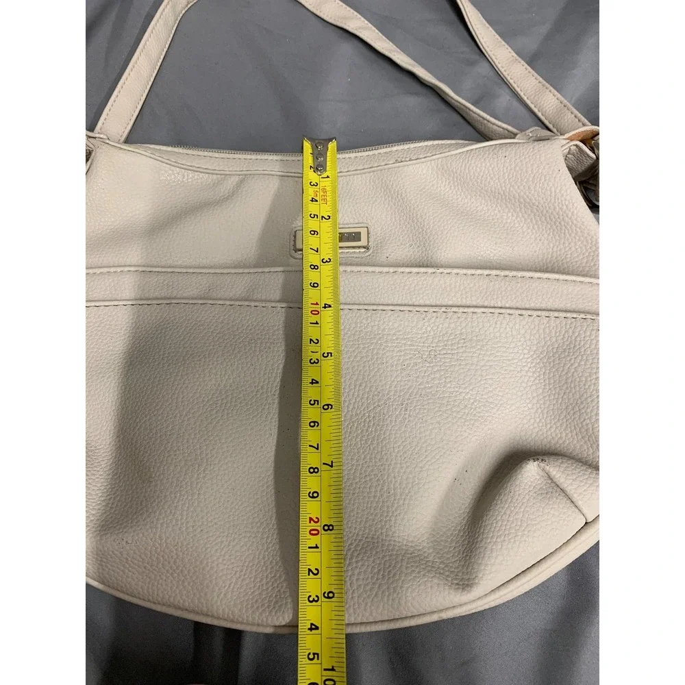 Rosetti Handbag Purse Small‎ Beige Multiple Compartments Zipper Cream